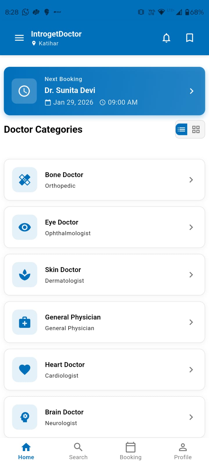 IntrogetDoctor App Screenshot